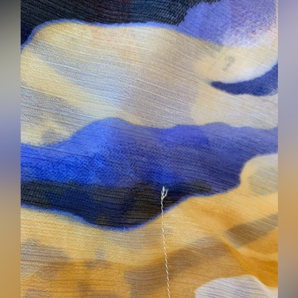 Kaktus Beaded Sheer Poncho Blouse Size Medium - Picture 5 of 16